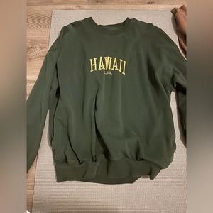 John galt/brandy melville hawaii green crew neck